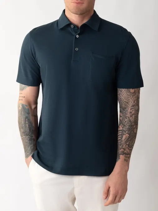 Поло хлопковое ZEGNA