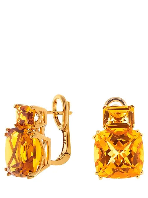 Серьги из желтого золота с цитрином LANORDICA