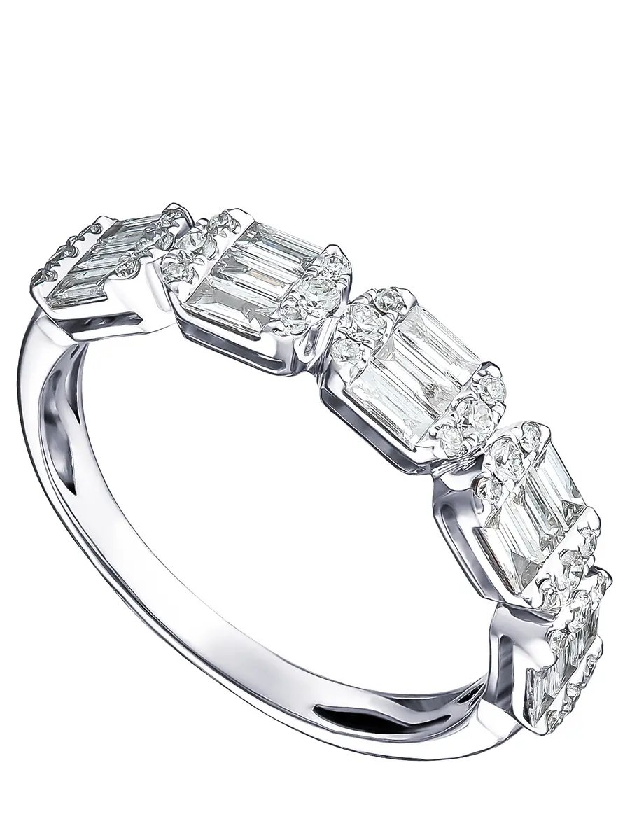 Кольцо из белого золота с бриллиантами