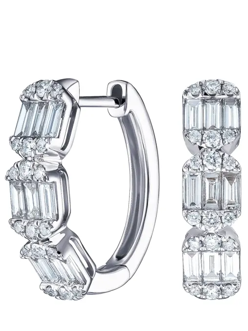 Серьги из белого золота с бриллиантами LANORDICA