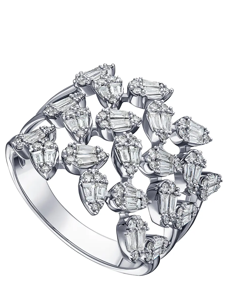 Кольцо из белого золота с бриллиантами