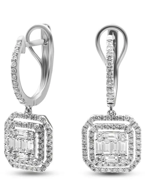 Серьги из белого золота с бриллиантами LANORDICA