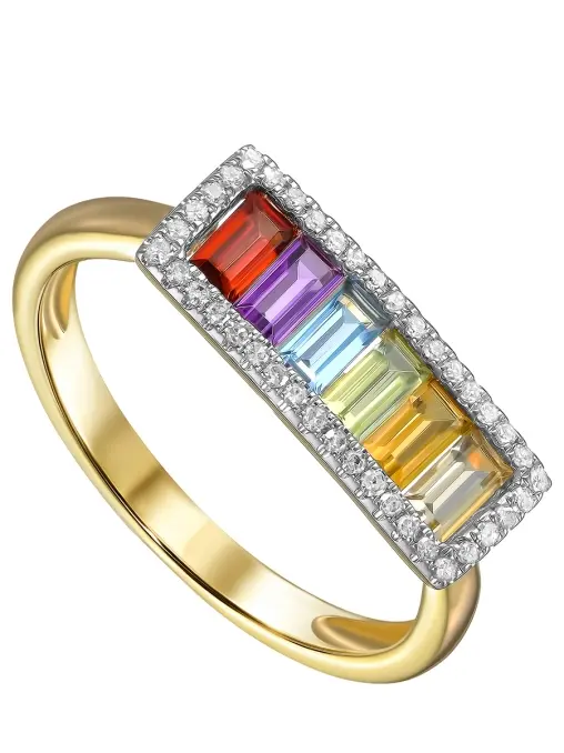 Кольцо золотое с камнями LANORDICA