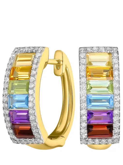 Серьги золотые с камнями LANORDICA