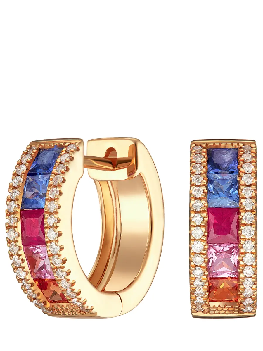 Серьги с сапфирами