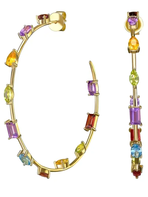 Серьги золотые с камнями LANORDICA