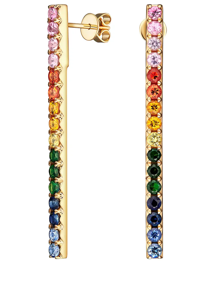 Серьги с сапфирами