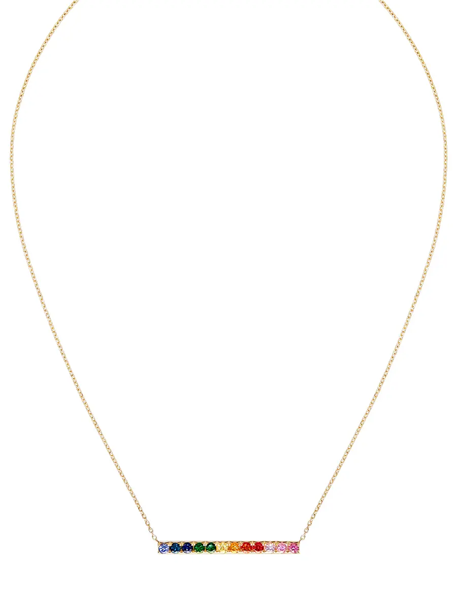 Колье с цветными сапфирами