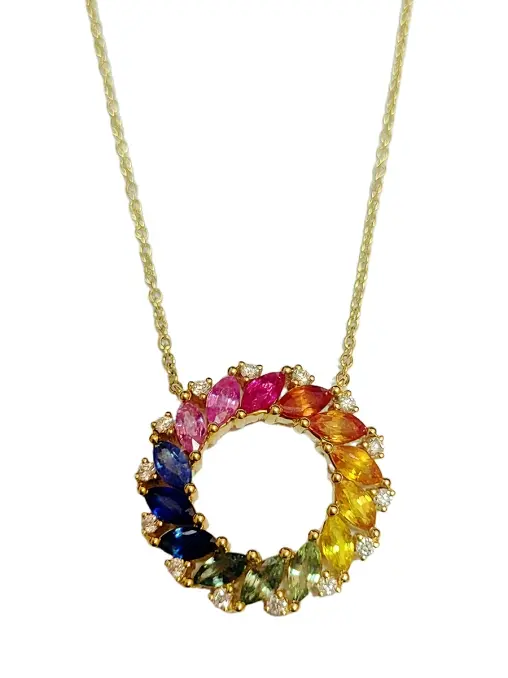 Колье с цветными сапфирами LANORDICA