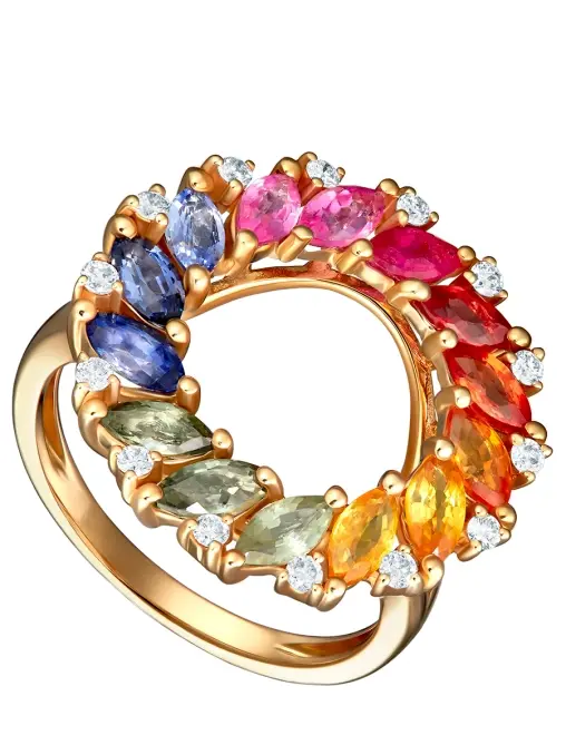 Кольцо с цветными сапфирами LANORDICA