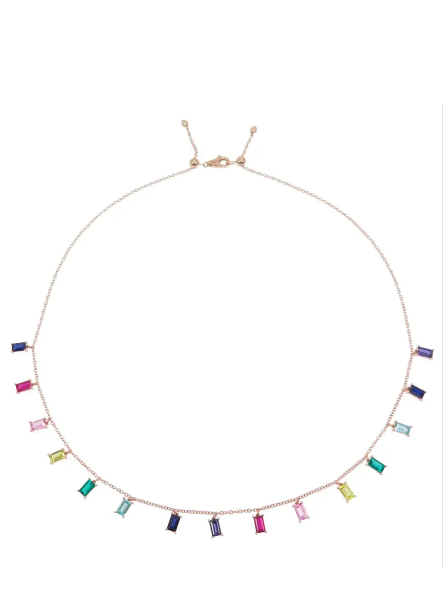 Колье с цветными сапфирами