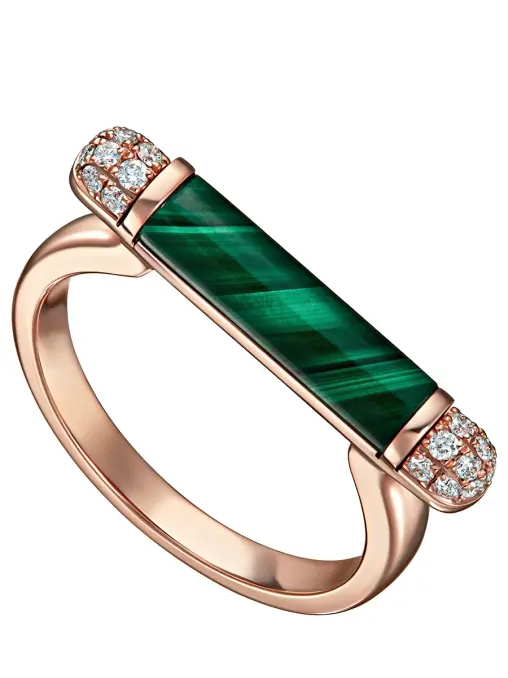 Кольцо с зеленым малахитом LANORDICA