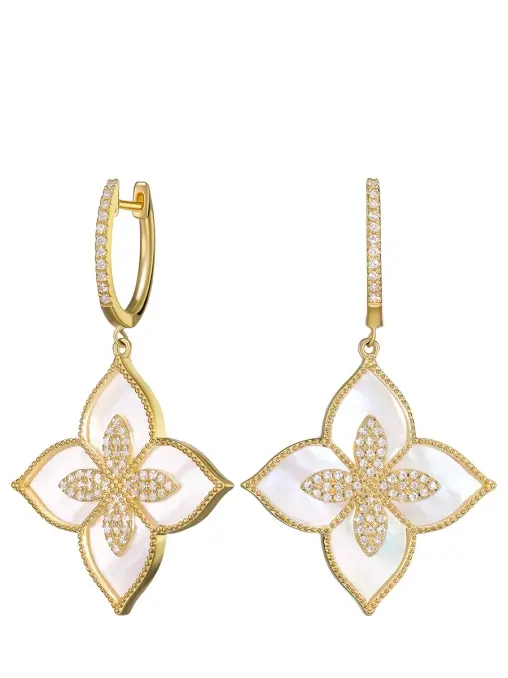 Серьги с белым перламутром LANORDICA