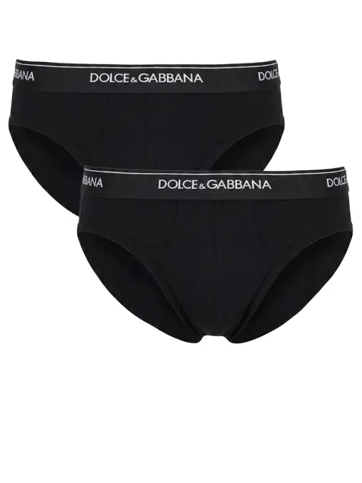 Набор из двух хлопковых трусов-бриф DOLCE & GABBANA