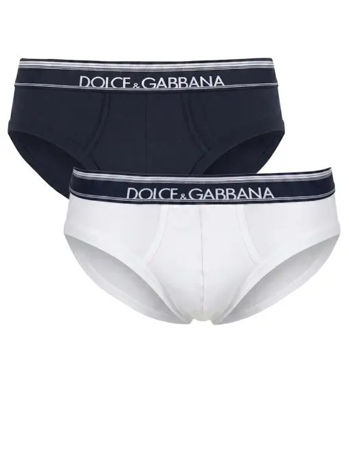 Набор из двух хлопковых трусов-бриф DOLCE & GABBANA