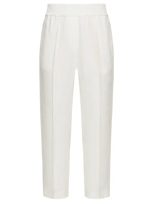 Брюки из вискозы и льна BRUNELLO CUCINELLI