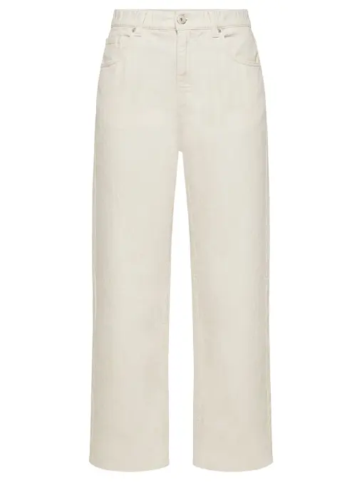 Брюки из хлопка и льна BRUNELLO CUCINELLI