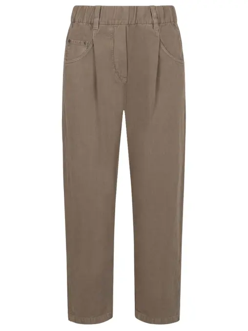 Джинсы из хлопка и льна BRUNELLO CUCINELLI