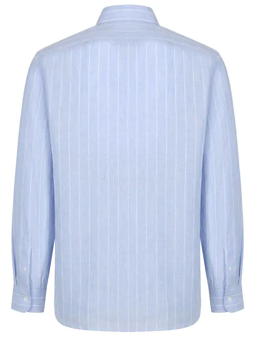 Рубашка Regular Fit льняная BRUNELLO CUCINELLI