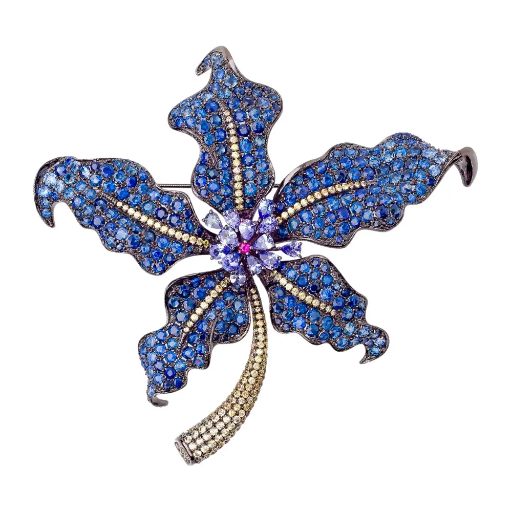Брошь Rubies&Sapphires