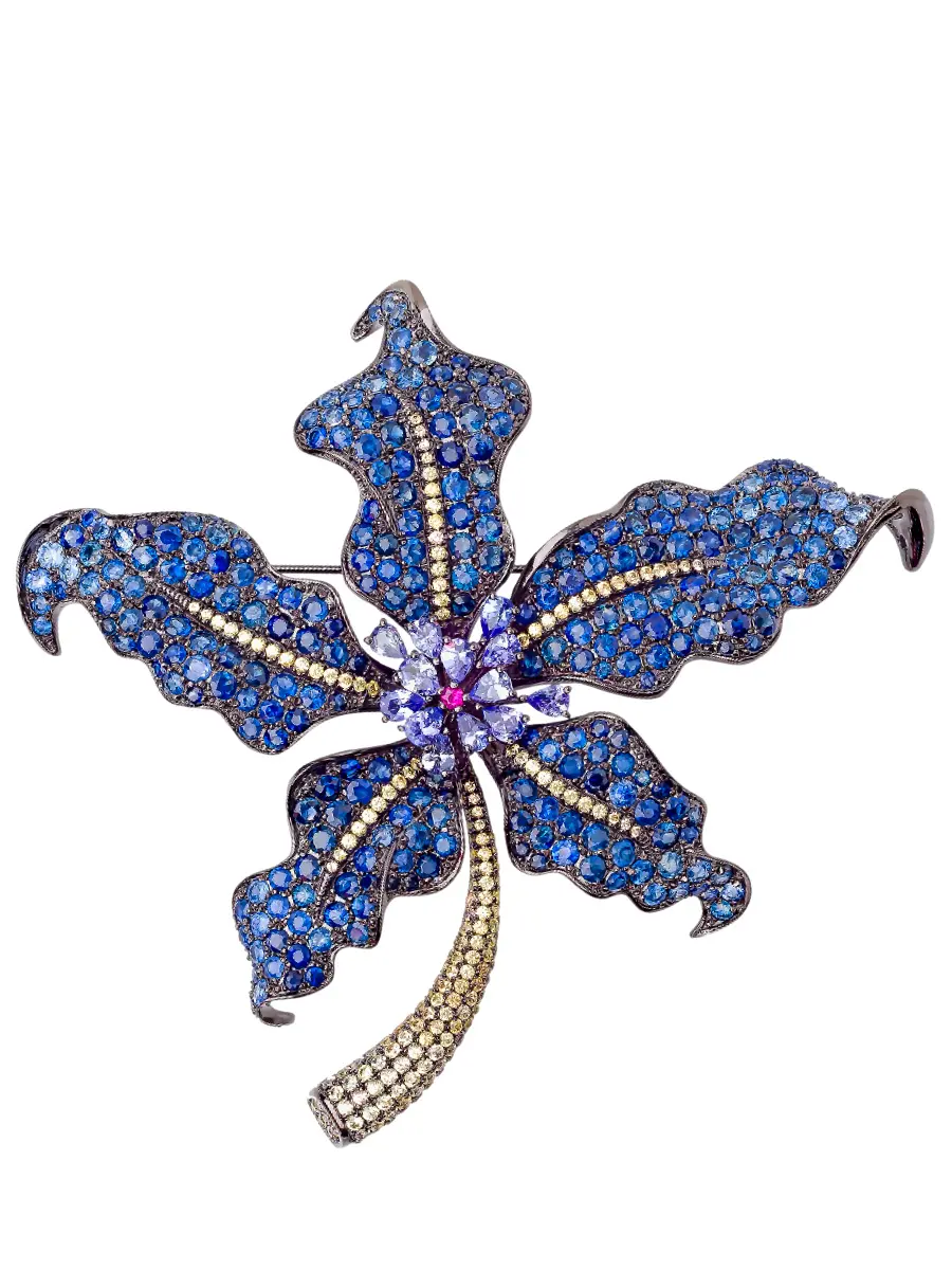 Брошь Rubies&Sapphires