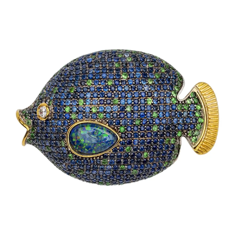 Брошь Rubies&Sapphires