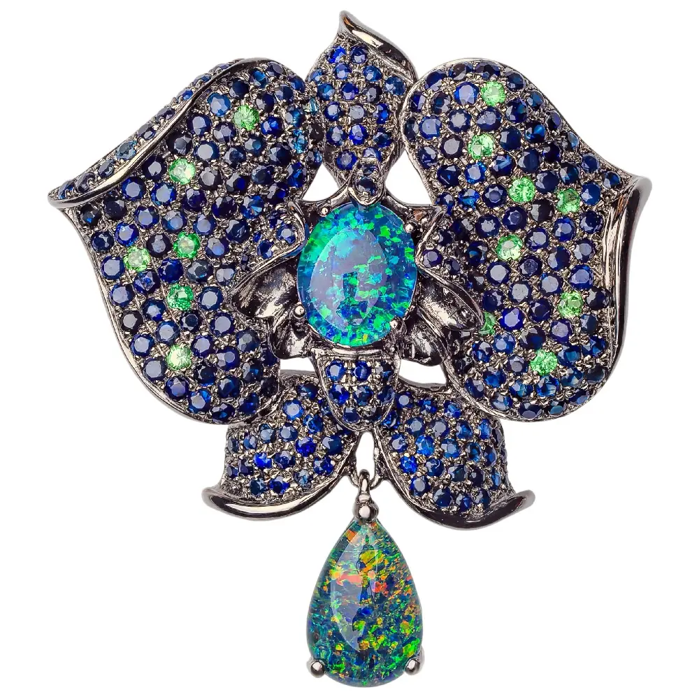 Брошь Rubies&Sapphires