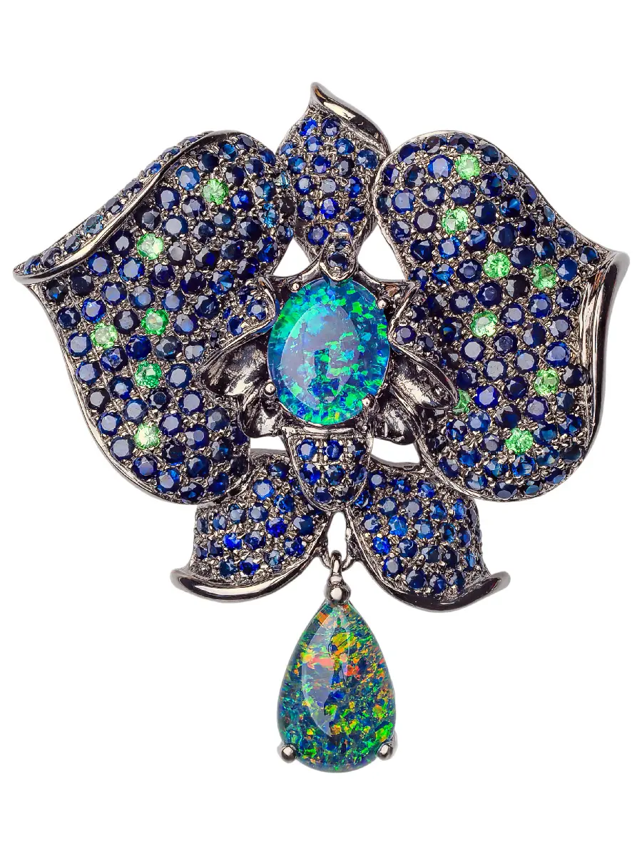 Брошь Rubies&Sapphires