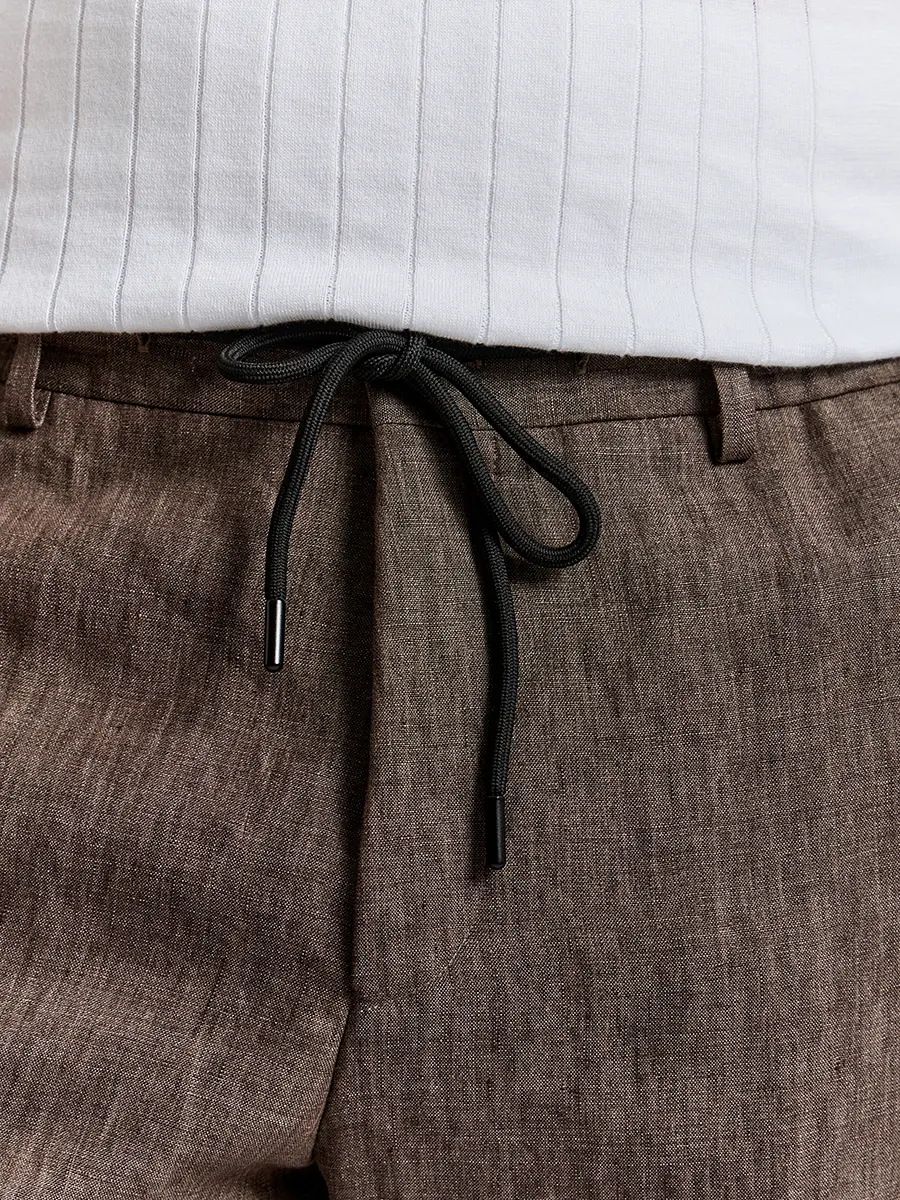 Брюки льняные