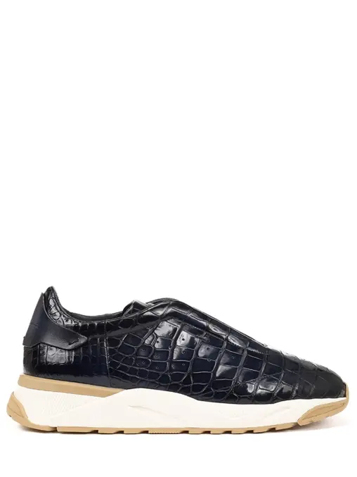 Кроссовки из кожи аллигатора SANTONI