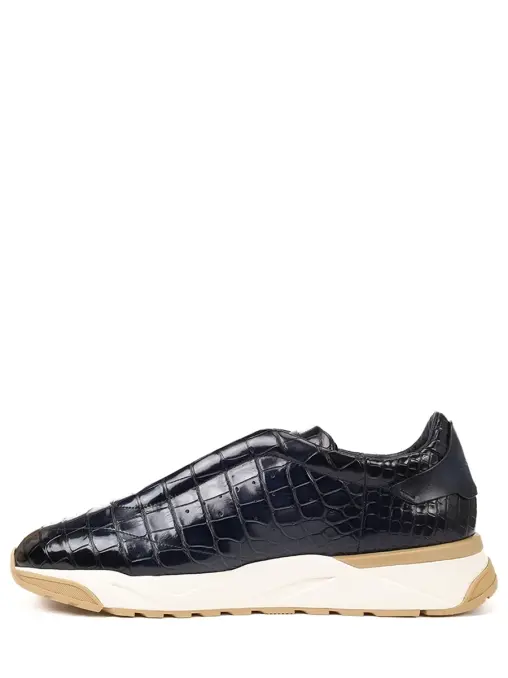 Кроссовки из кожи аллигатора SANTONI
