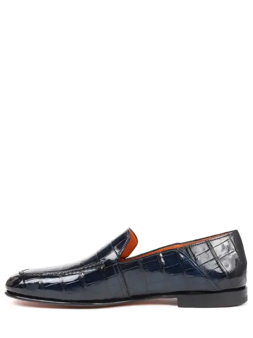 Лоферы из кожи аллигатора SANTONI