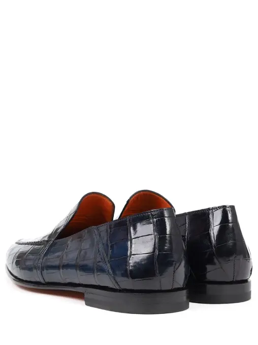 Лоферы из кожи аллигатора SANTONI