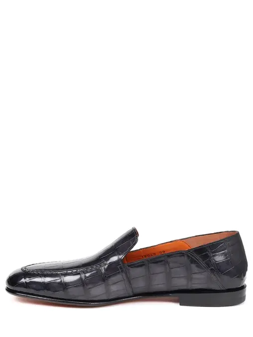 Лоферы из кожи аллигатора SANTONI