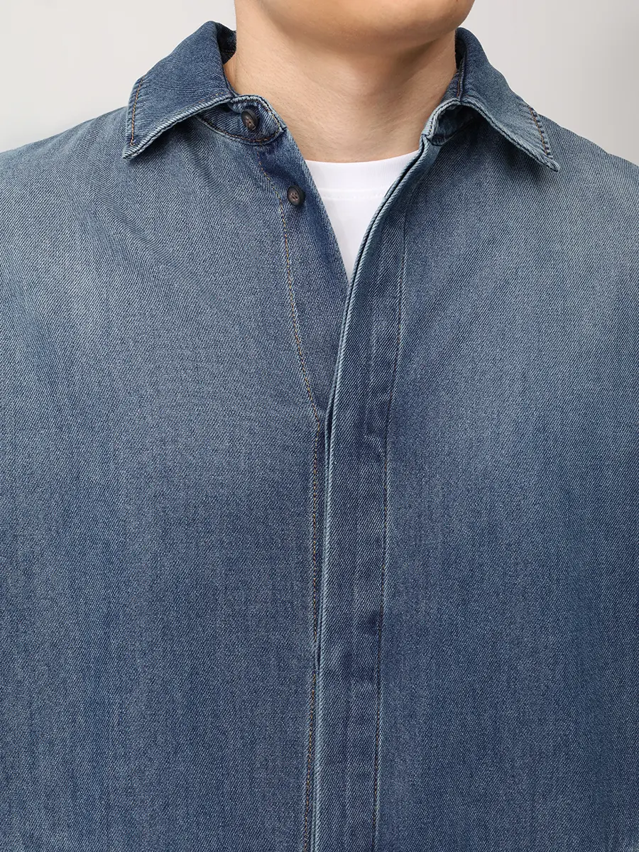 Рубашка Regular Fit джинсовая