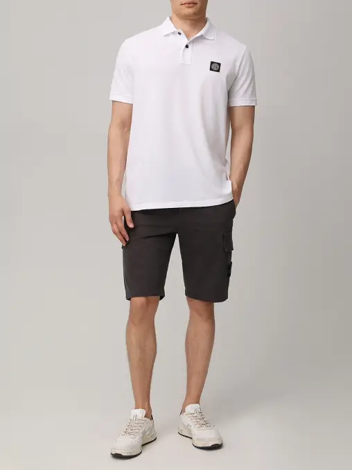 Поло Slim Fit хлопковое STONE ISLAND