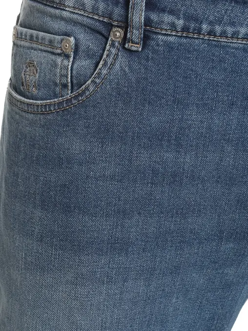 Джинсы Slim Fit хлопковые BRUNELLO CUCINELLI
