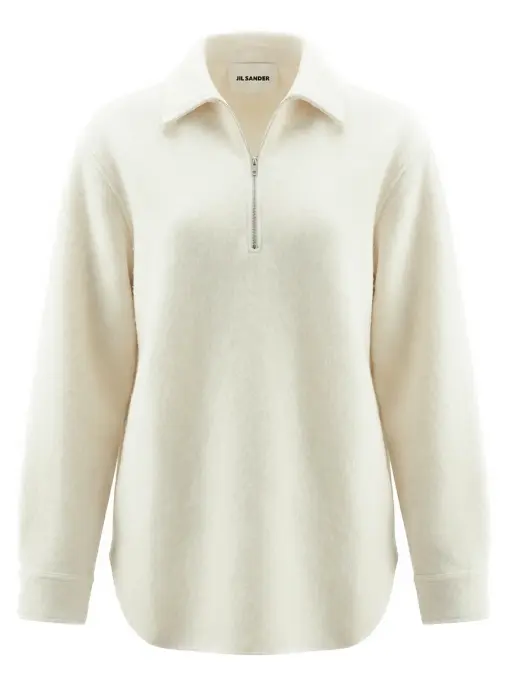 Джемпер из хлопка и шерсти JIL SANDER