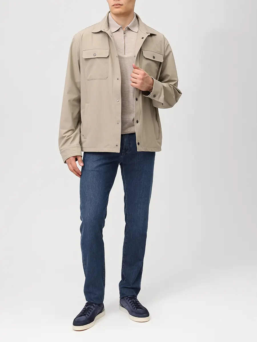 Поло из хлопка и шелка