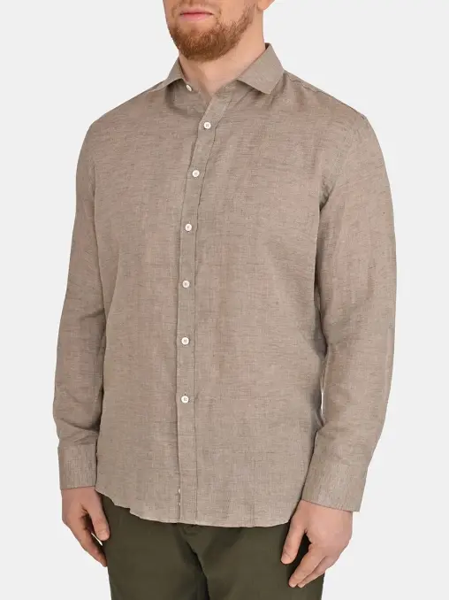 Рубашка Regular Fit льняная CANALI
