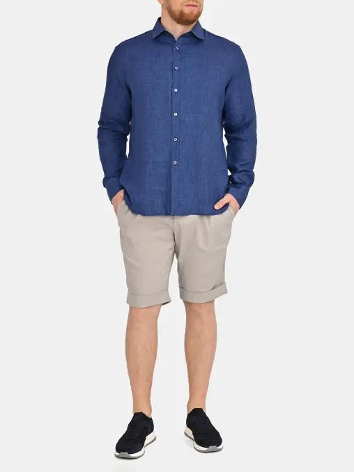 Рубашка Regular Fit льняная CANALI