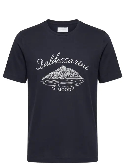 Футболка из хлопка и льна BALDESSARINI