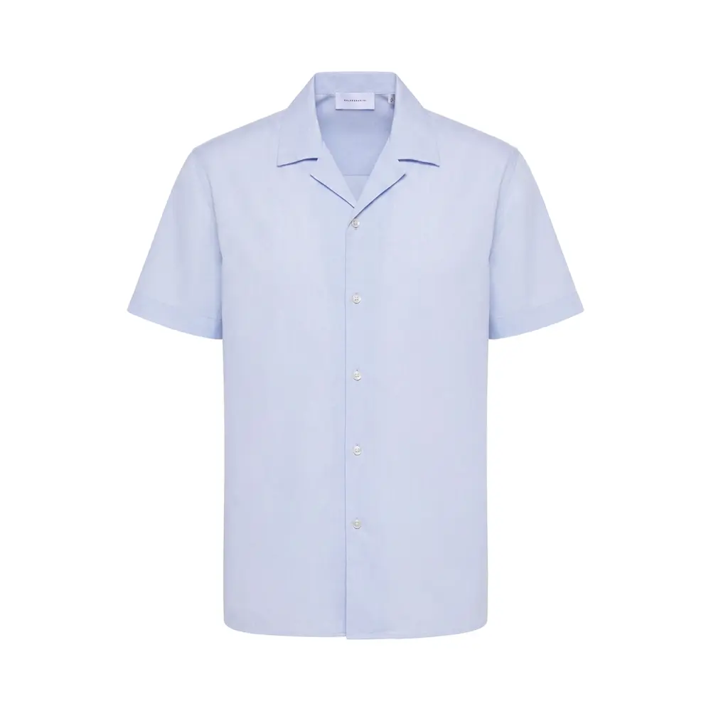 Рубашка Regular Fit из хлопка и льна
