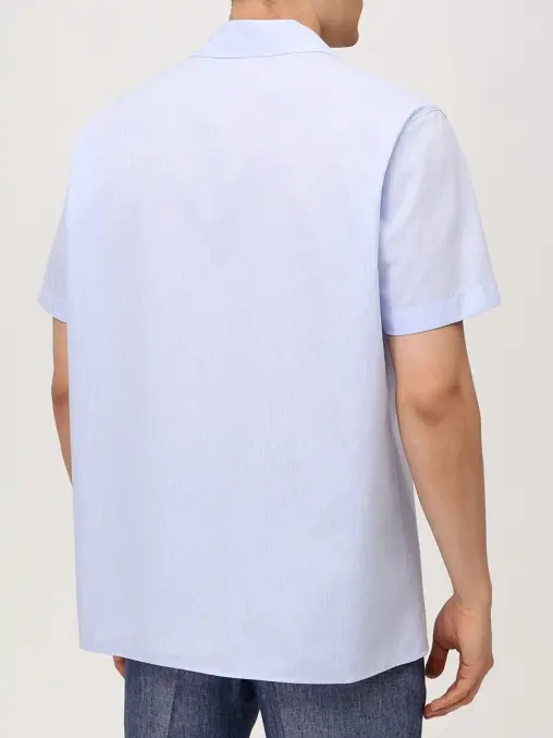 Рубашка Regular Fit из хлопка и льна BALDESSARINI