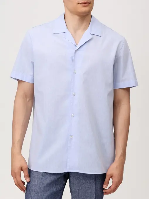 Рубашка Regular Fit из хлопка и льна BALDESSARINI