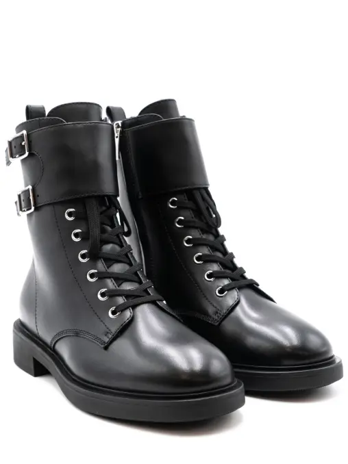 Ботинки кожаные на меху GIANVITO ROSSI