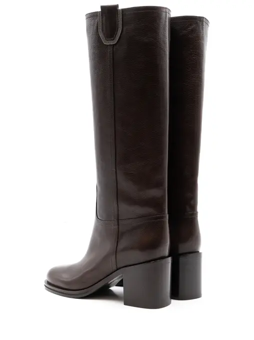 Сапоги кожаные BRUNELLO CUCINELLI