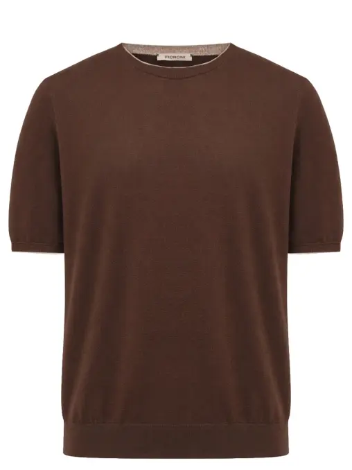 Футболка из хлопка и льна FIORONI CASHMERE