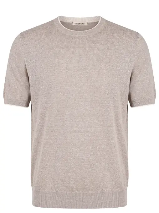 Футболка из хлопка и льна FIORONI CASHMERE