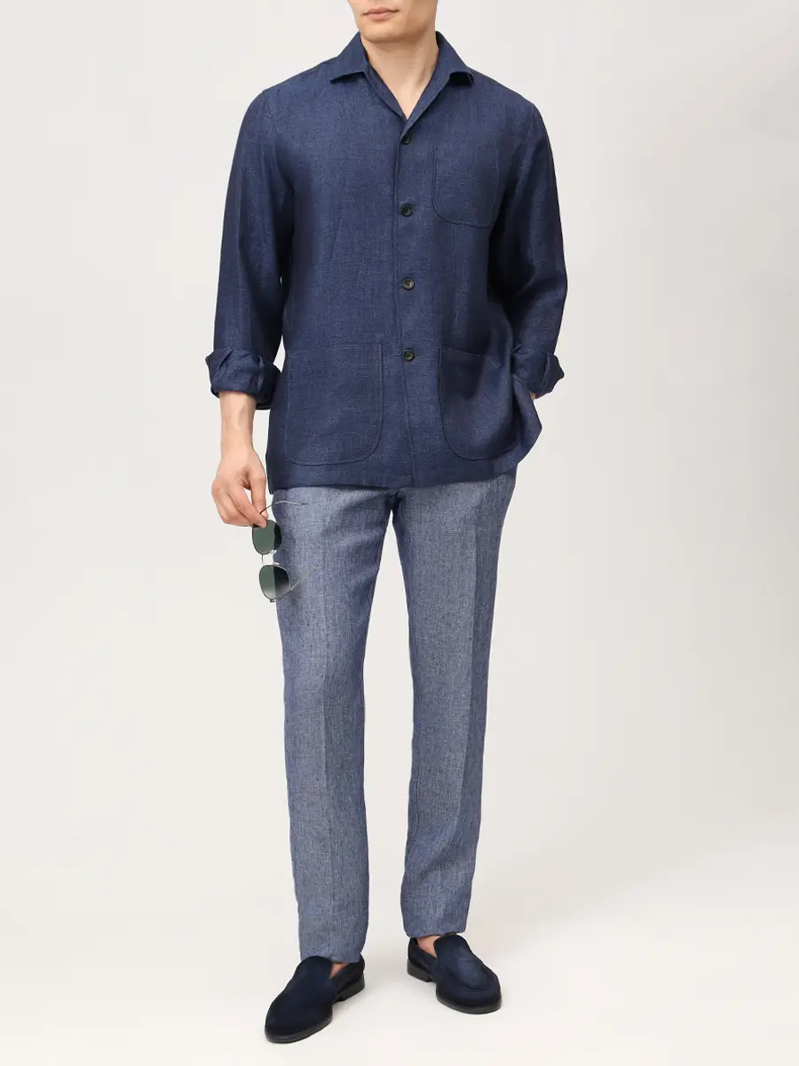 Рубашка Slim Fit льняная